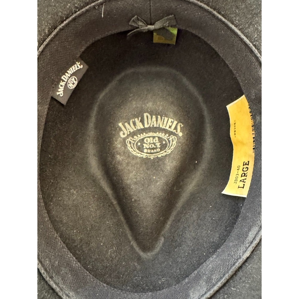 Jack Daniel's‎ Western Cowboy Hat Black Felt Large Old No. 7 Rodeo Derby - Picture 4 of 4